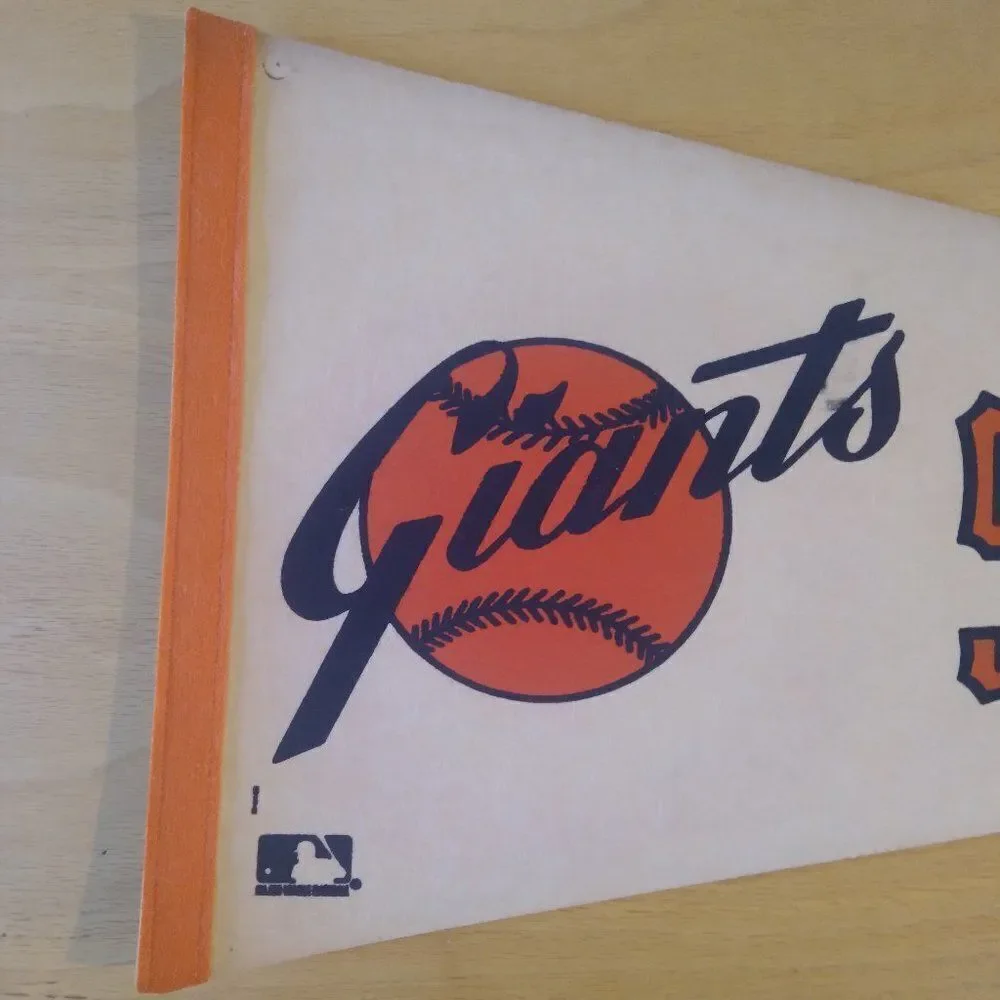 Vintage 60s San Francisco Giants MLB Pennant Flag